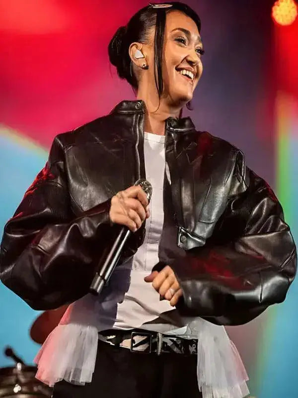 Joy Crookes O2 Academy Birmingham Concert Black Crop Jacket WorthVee