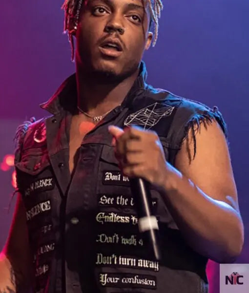 Juice Wrld Black Vest Clanton Jacket