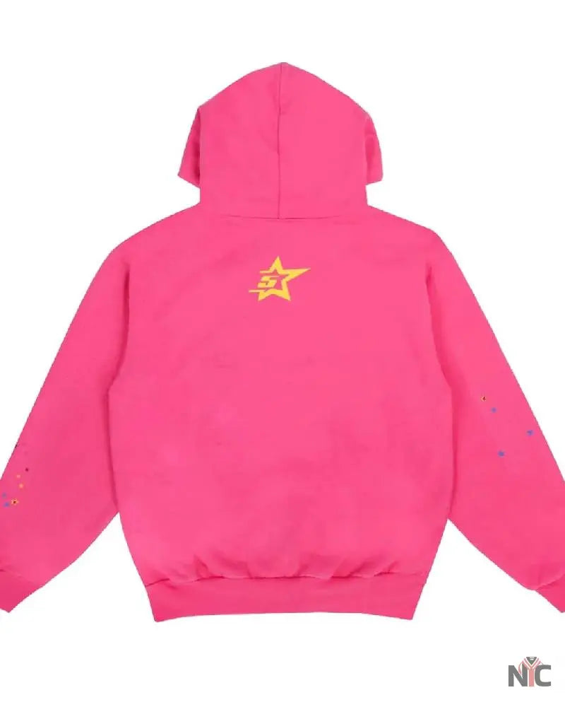 Kai Cenat Sp5der P*nk Pink Hoodie Clanton Jacket