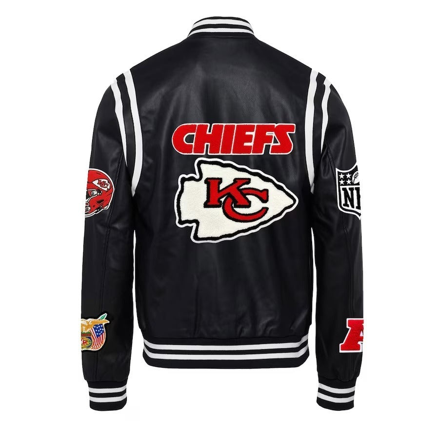 Kansas City Chiefs Jeff Hamilton Black Vegan Leather Jacket WorthVee