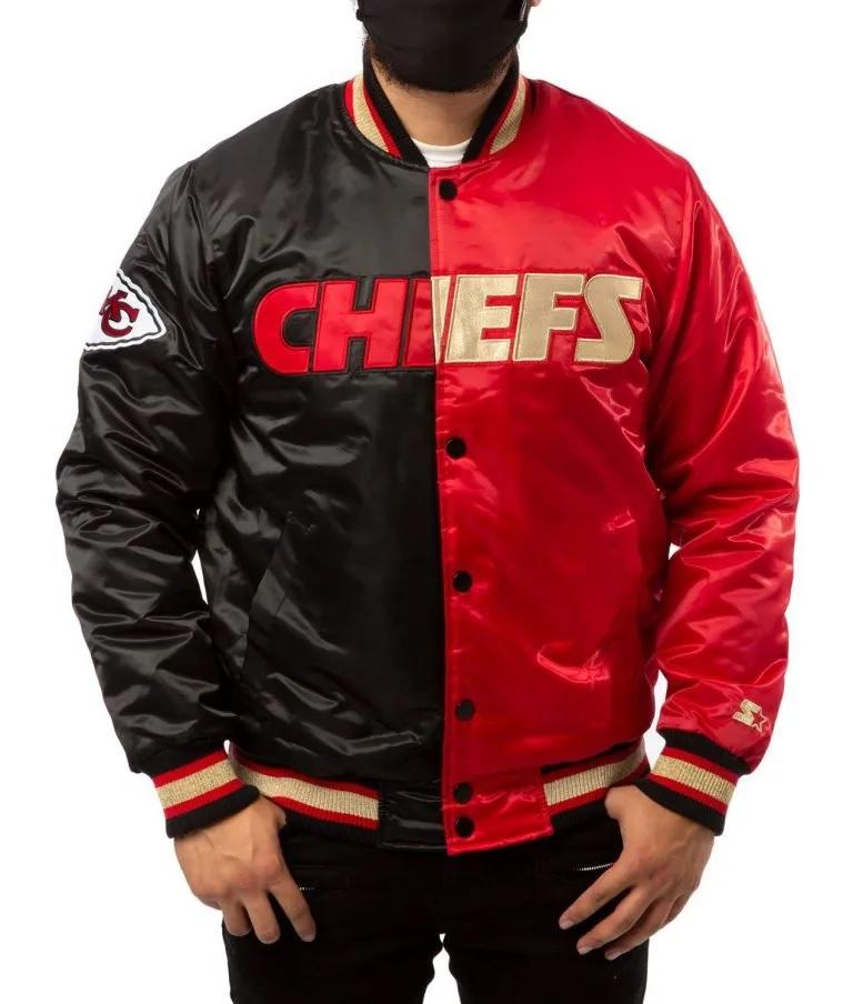 Kansas City Chiefs Red And Black Varsity Jacket WorthVee