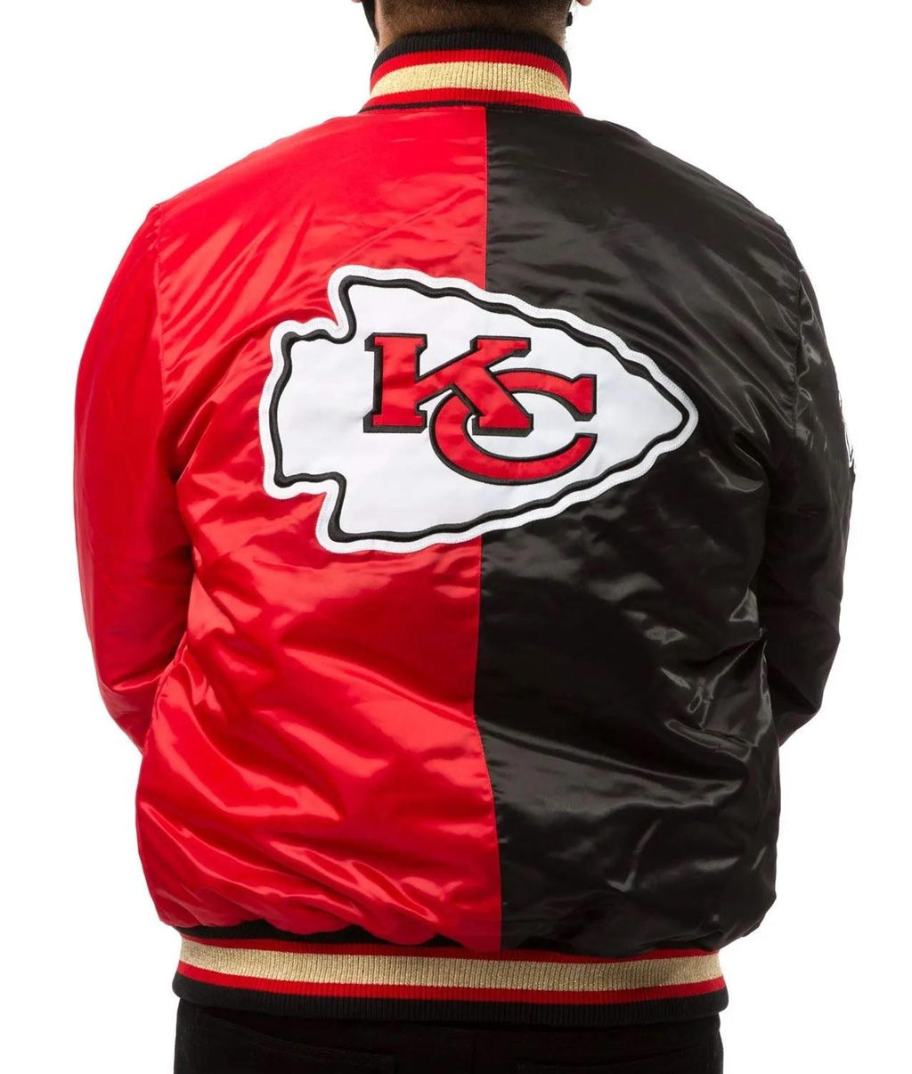 Kansas City Chiefs Red And Black Varsity Jacket WorthVee