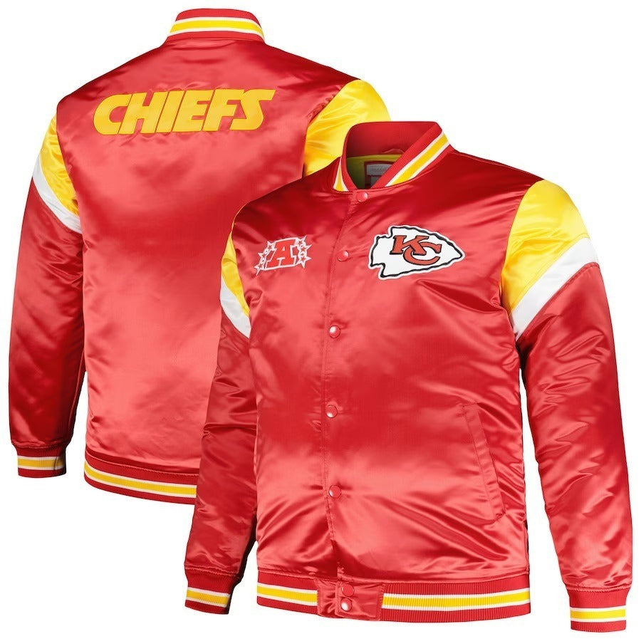 Kansas City Chiefs Red Satin Full-Snap Jacket WorthVee