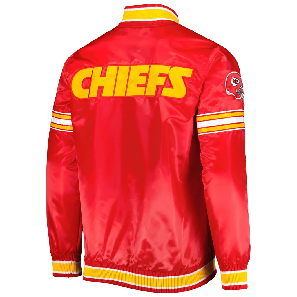 Kansas City Chiefs Starter Midfield Satin Varsity Jacket WorthVee