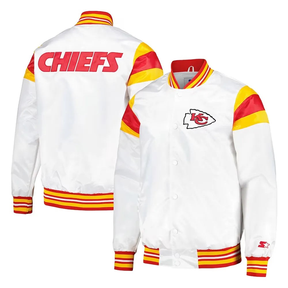 Kansas City Chiefs Teddy Varsity Satin Jacket WorthVee