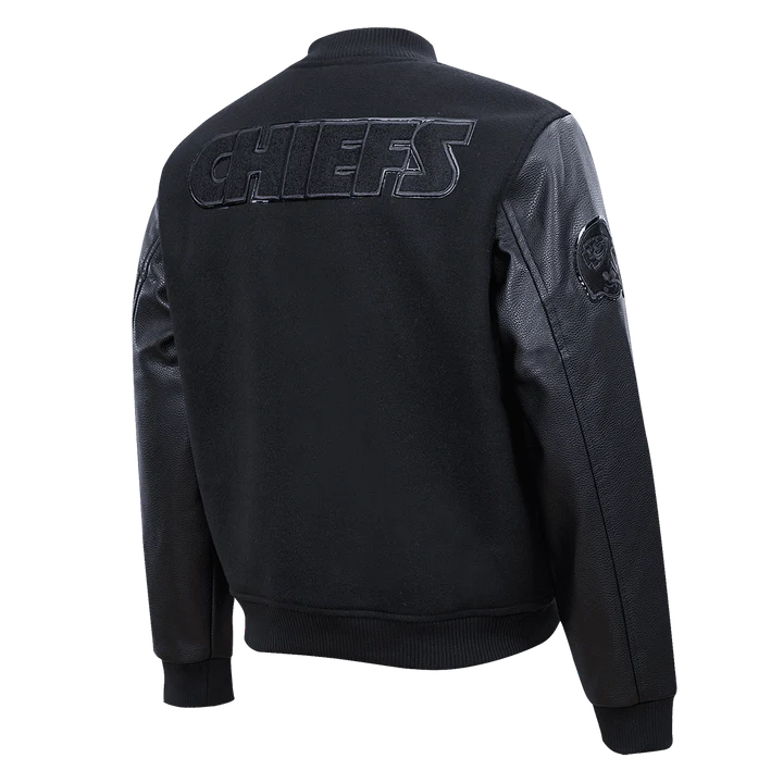 Kansas City Chiefs Triple Black Logo Varsity Jacket WorthVee