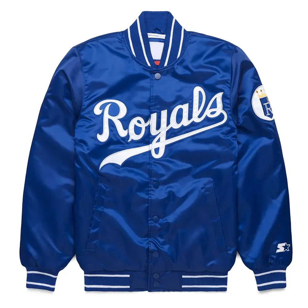 Kansas City Royals Classic Royal Satin Jacket WorthVee