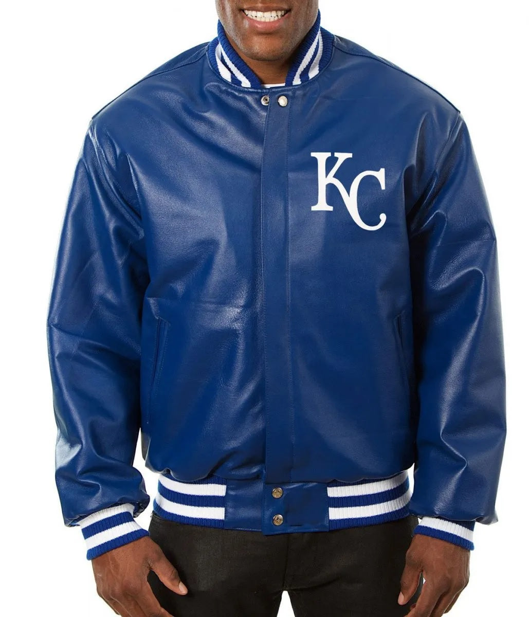 Kansas City Royals Letterman Leather Jacket WorthVee