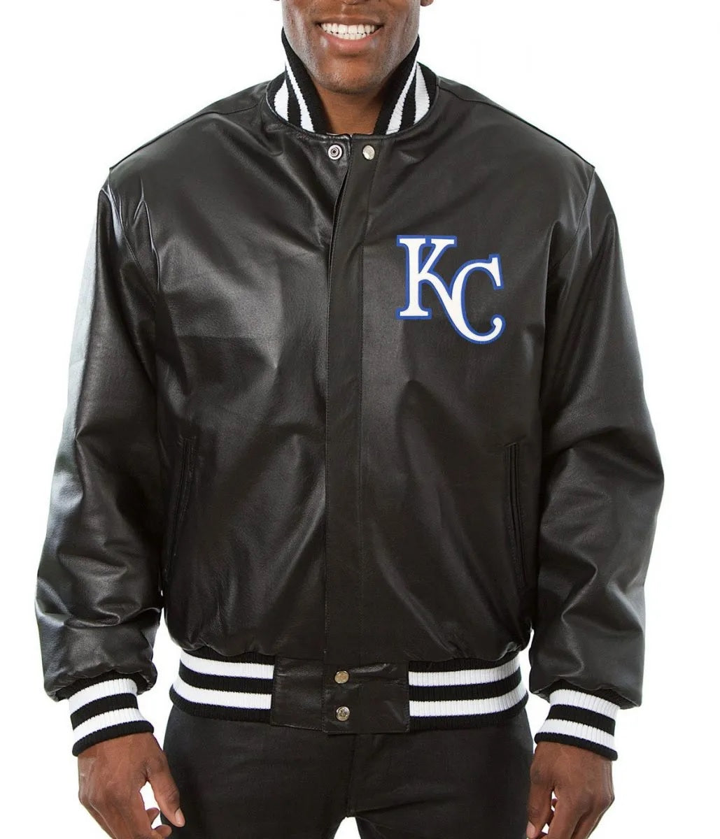 Kansas City Royals Letterman Leather Jacket WorthVee