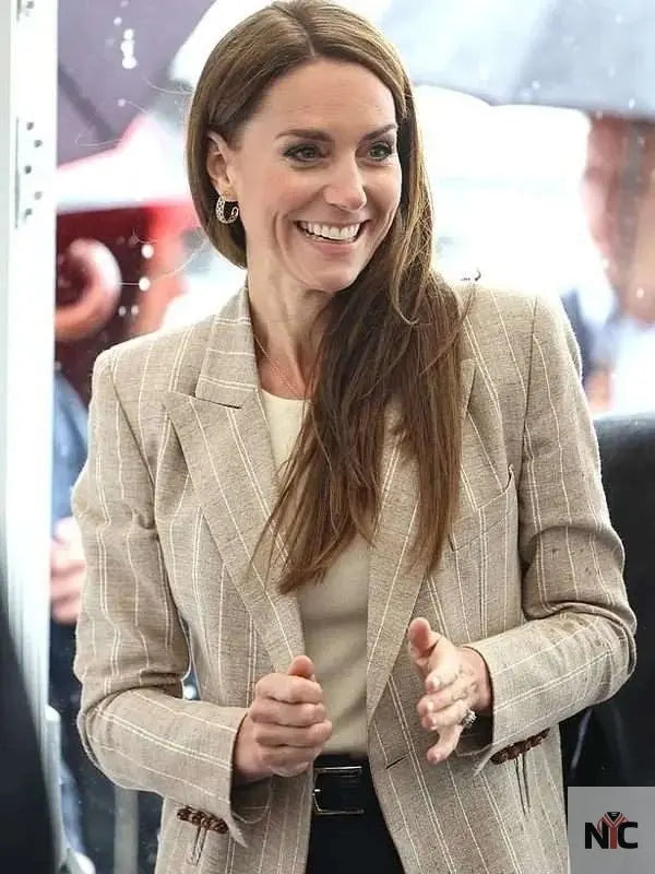 Kate Middleton Blaze Milano Pinstriped Blazer Clanton Jacket