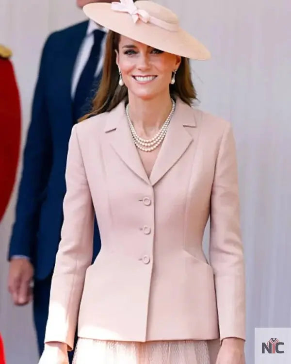 Kate Middleton Royal Dais Pink Blazer Clanton Jacket