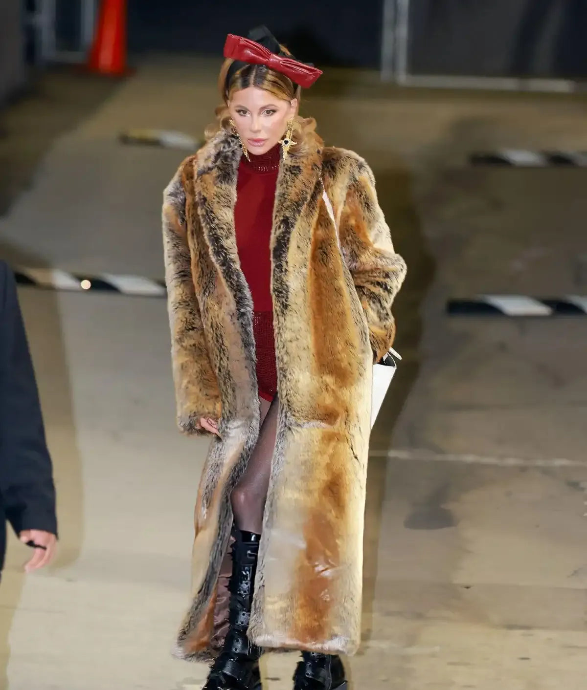 Kate Beckinsale Los Angeles Long Fur Coat