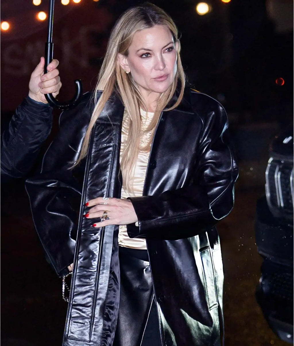 Kate Hudson NYC 2026 Black Coat