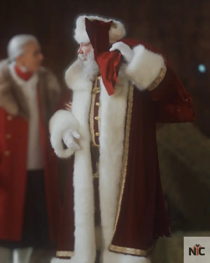 Keeping Up with the Clauses Santa Coat With Free Cap Clanton Jacket