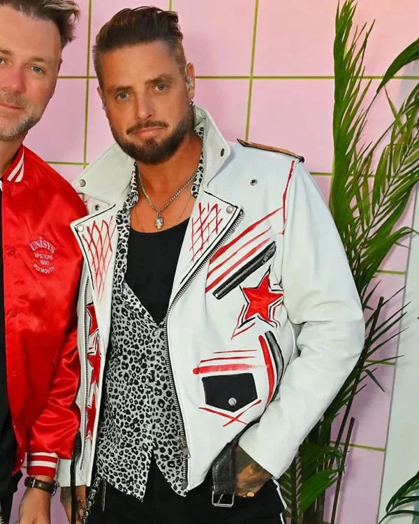 Keith Duffy Flackstock Festival 2025 Leather Jacket Clanton Jacket