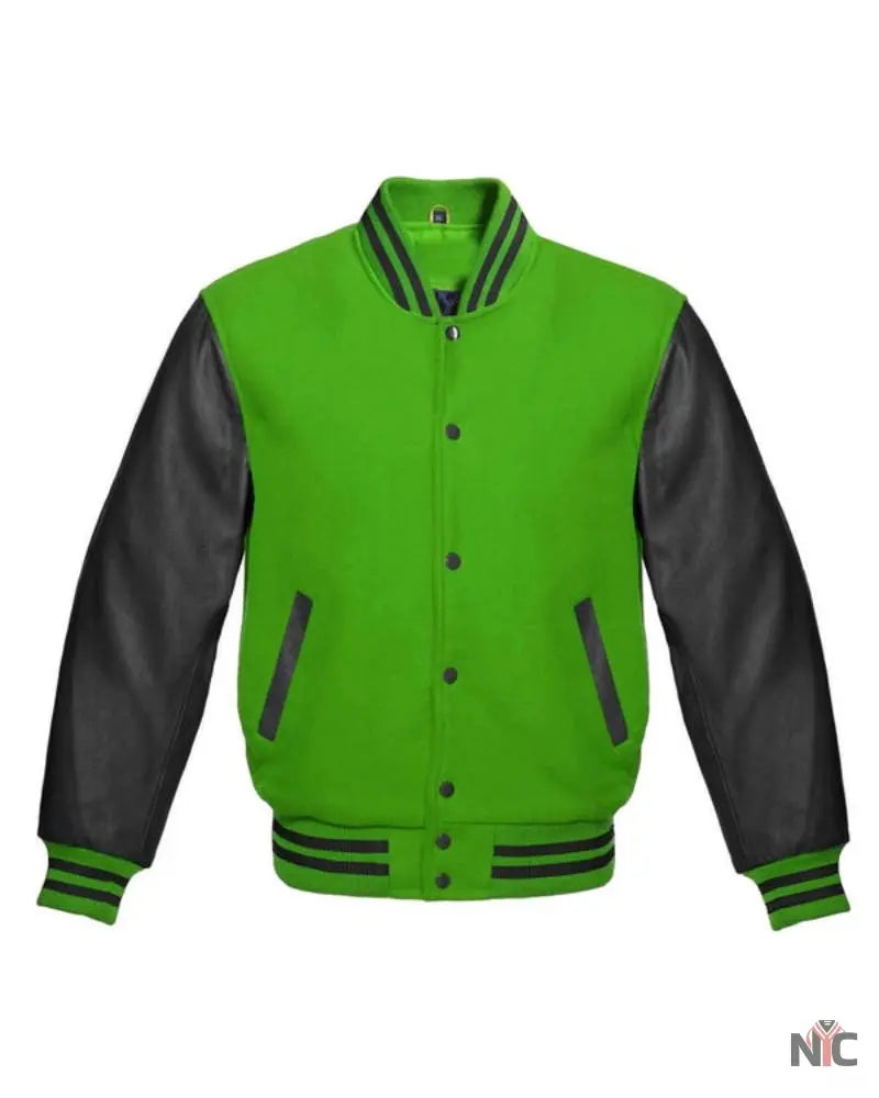 Kelly Green And Black Varsity Jacket Clanton Jacket