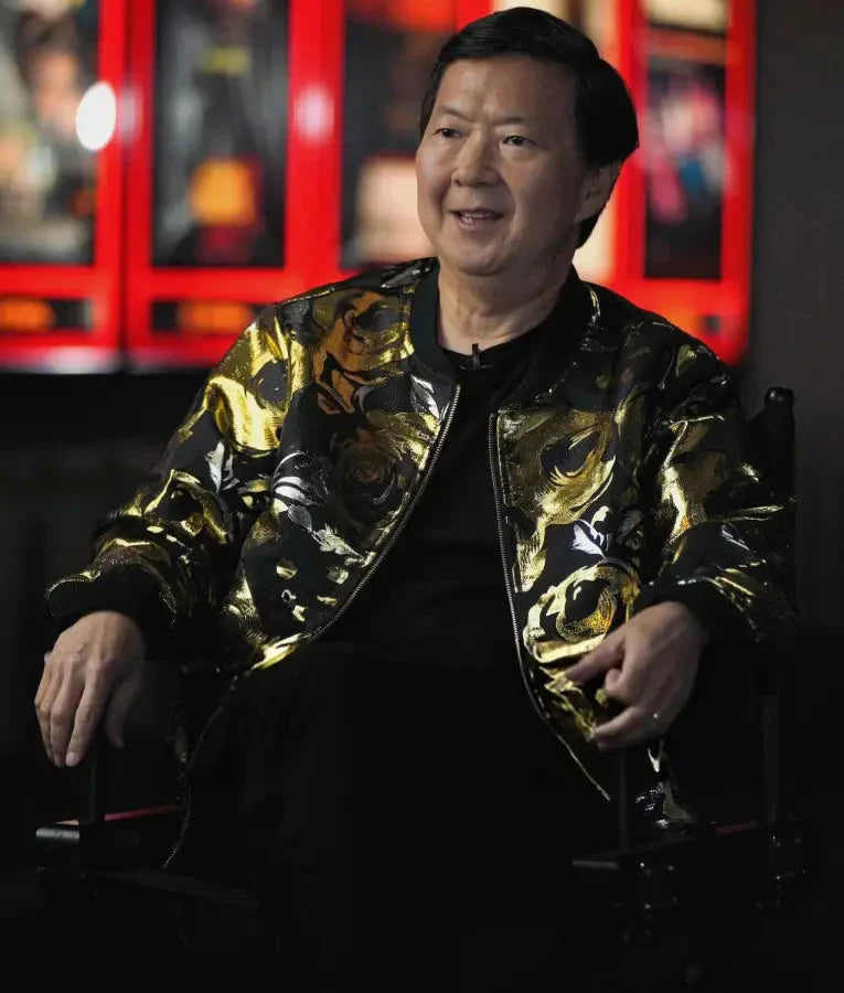 Ken Jeong KPop Demon Hunters Metallic Gold Jacket Shopotiny