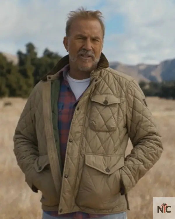 Kevin Costner’s the West Quilted Jacket Clanton Jacket