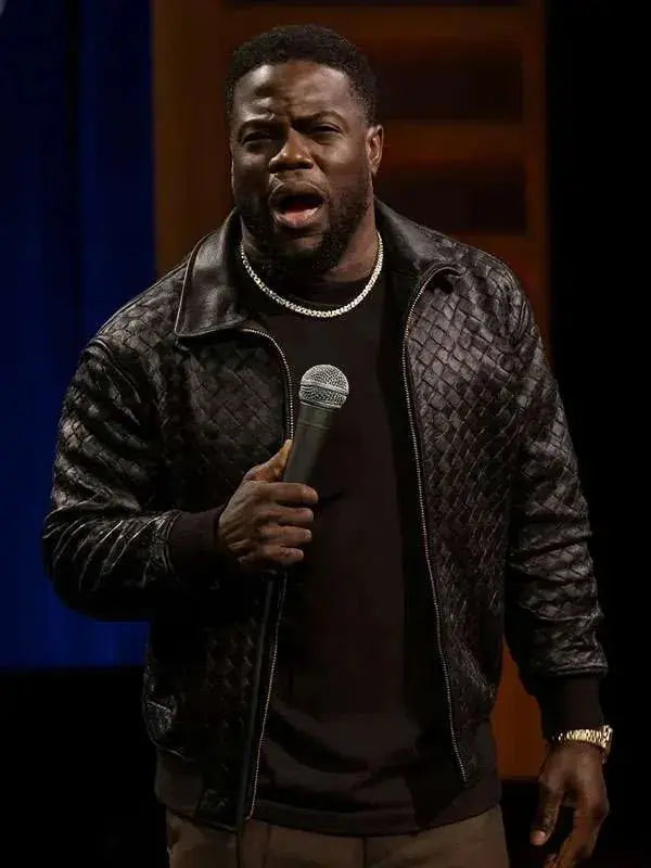 Kevin Hart Acting My Age Black Leather Jacket WorthVee