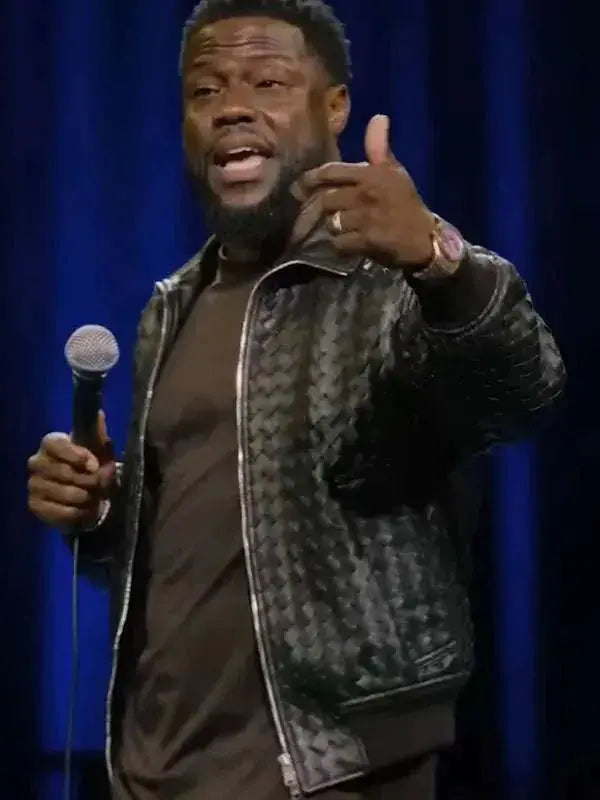 Kevin Hart Acting My Age Black Leather Jacket WorthVee