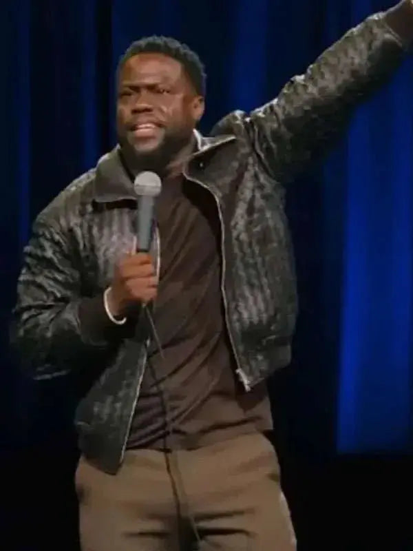 Kevin Hart Acting My Age Black Leather Jacket WorthVee