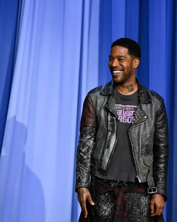 The Tonight Show S12 Kid Cudi Black Leather Jacket Clanton Jacket