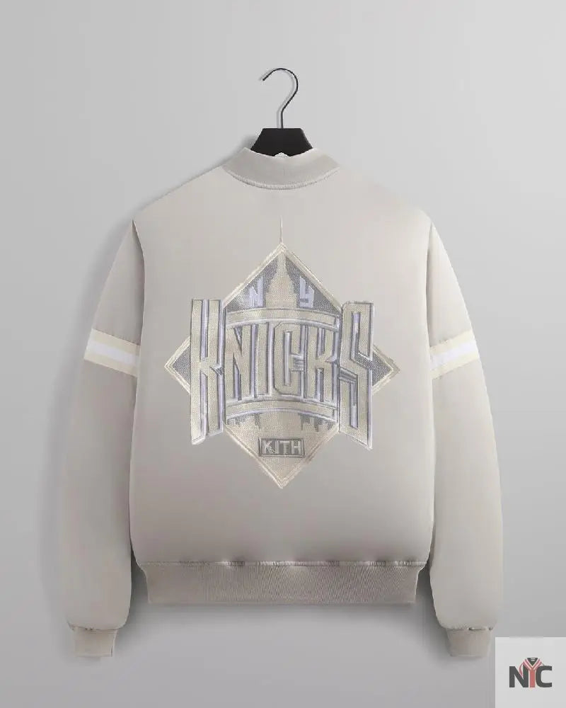Kith For The New York Knicks Empire Satin Bomber Jacket Clanton Jacket