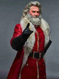 Kurt Russell The Christmas Chronicles Red Shearling Coat WorthVee