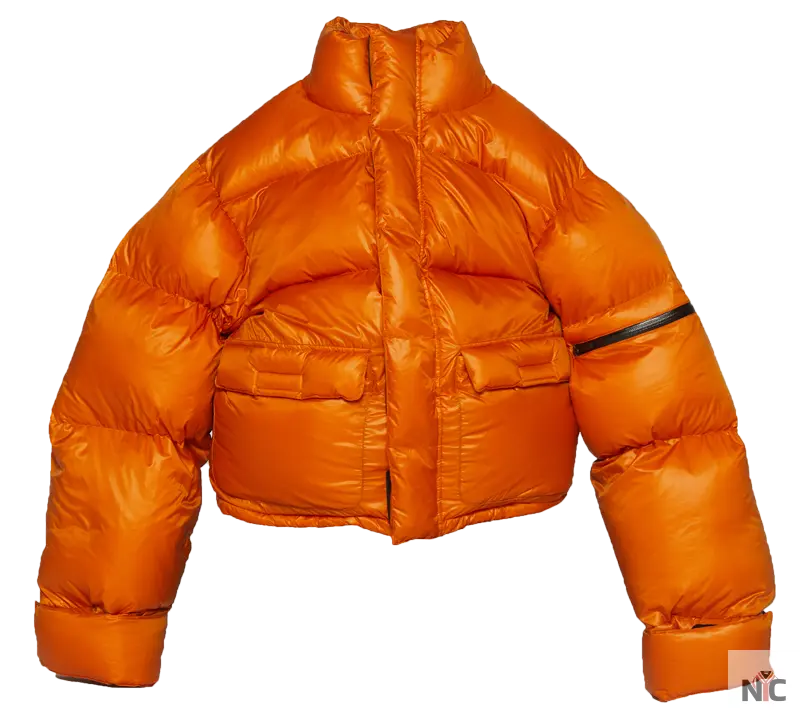 Kylie Jenner Orange Puffer Jacket Clanton Jacket