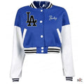 LA Cropped Becky G Letterman Varsity Jacket Clanton Jacket