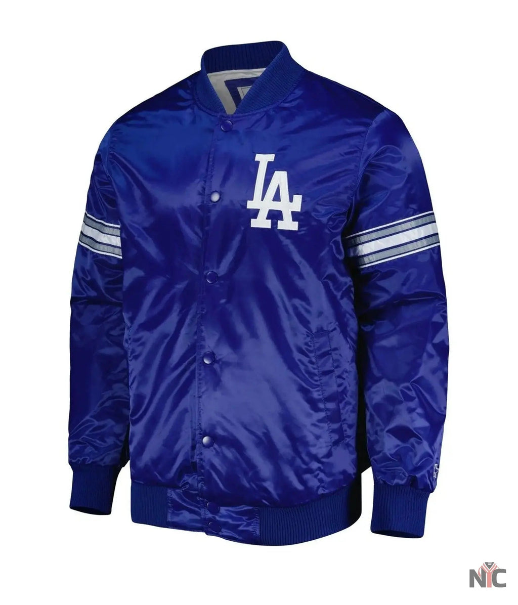 LA Dodgers Pick & Roll Royal Blue Varsity Jacket Clanton Jacket