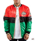 LA Lakers 75th Anniversary Satin Color Block Jacket Clanton Jacket