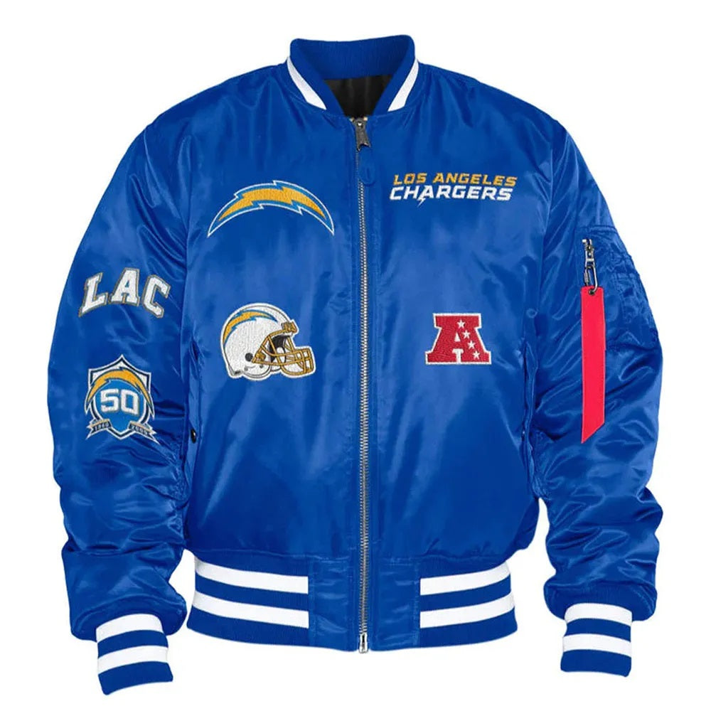 LA Chargers Ma-1 Bomber Jacket WorthVee
