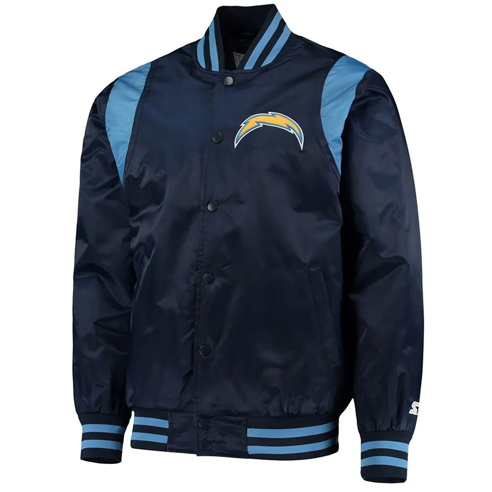 LA Chargers The Prime Blue Satin Jacket WorthVee