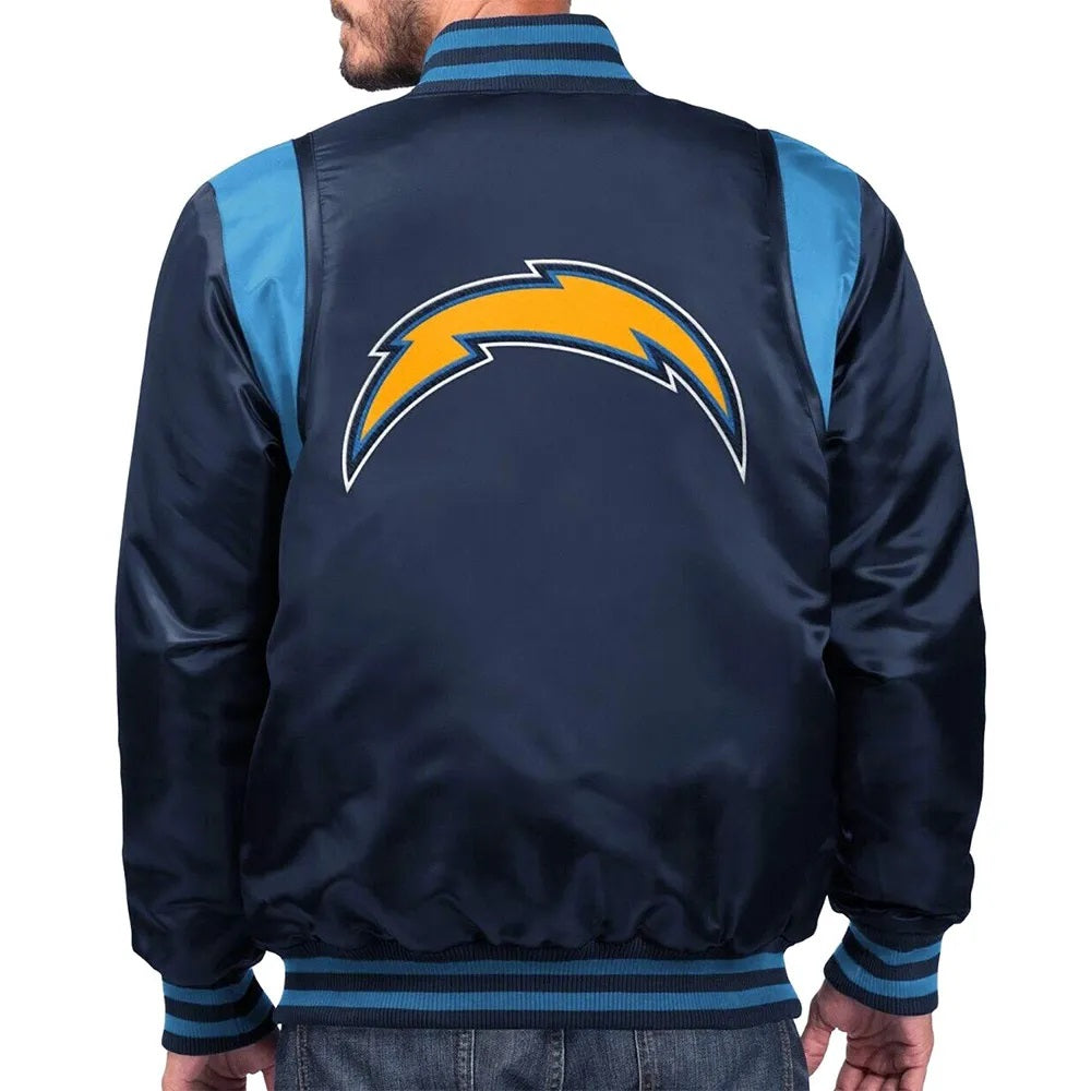 LA Chargers The Prime Blue Satin Jacket WorthVee