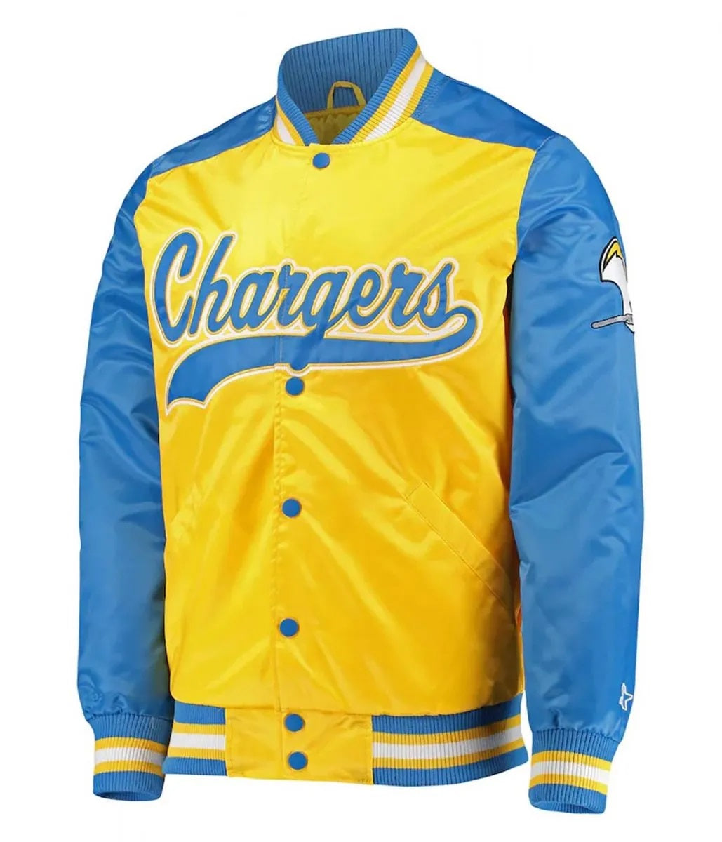 LA Chargers The Tradition II Satin Blue and Gold Jacket WorthVee