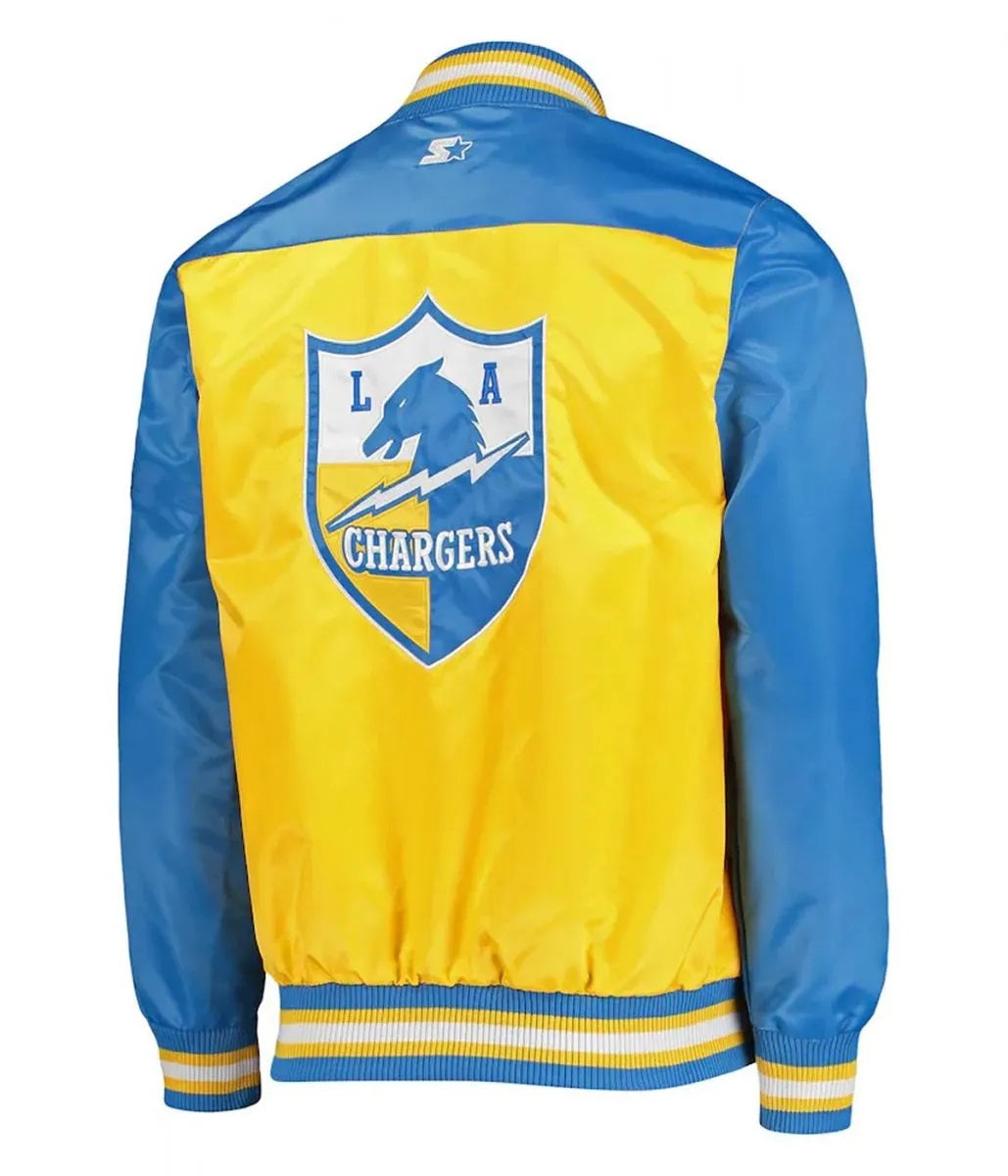 LA Chargers The Tradition II Satin Blue and Gold Jacket WorthVee