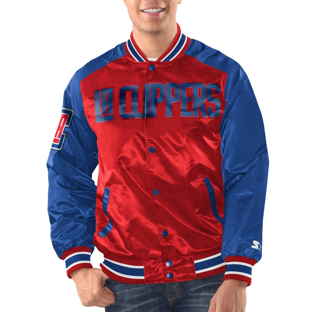 LA Clippers Renegade Satin Varsity Jacket WorthVee
