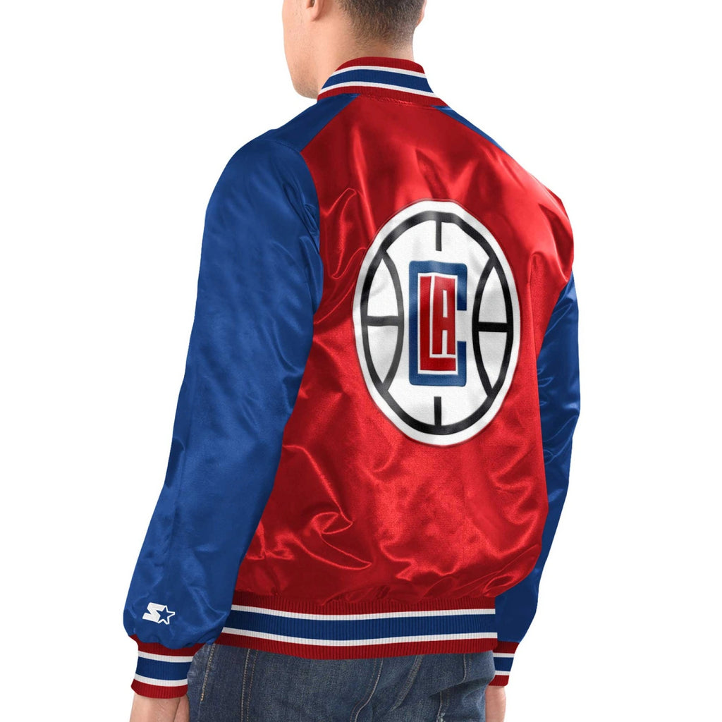 LA Clippers Renegade Satin Varsity Jacket WorthVee