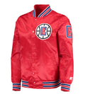 LA Clippers The Diamond Classic Red Satin Varsity Jacket WorthVee