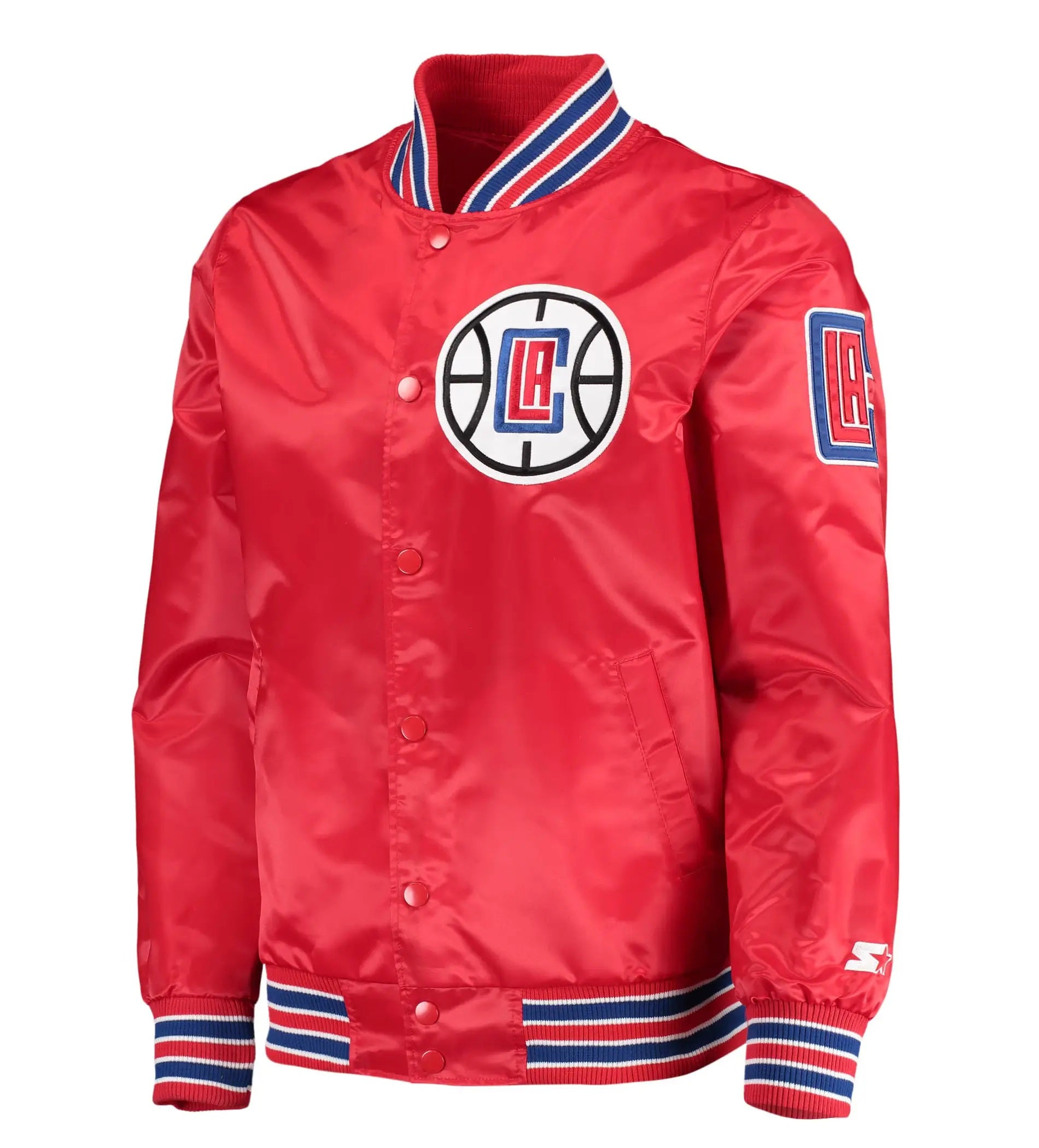 LA Clippers The Diamond Classic Red Satin Varsity Jacket WorthVee