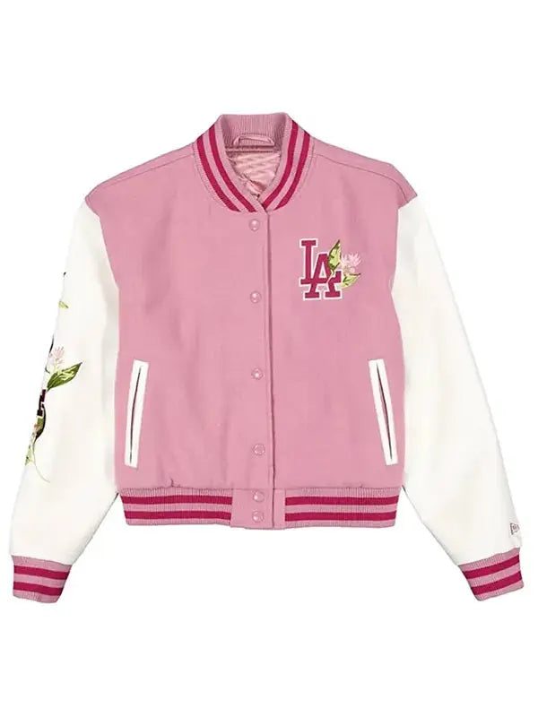 LA Dodgers Floral Dark Varsity Jacket WorthVee