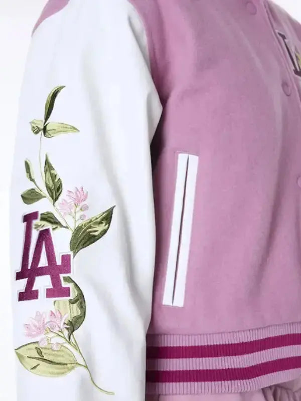 LA Dodgers Floral Dark Varsity Jacket WorthVee
