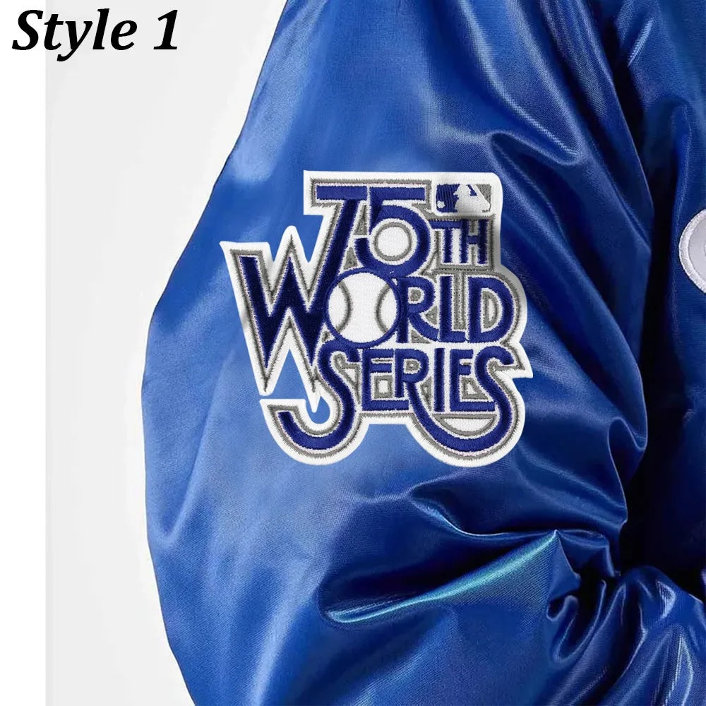 LA Dodgers National Royal Satin Jacket WorthVee