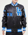 LA Dodgers Old English Satin Varsity Jacket WorthVee
