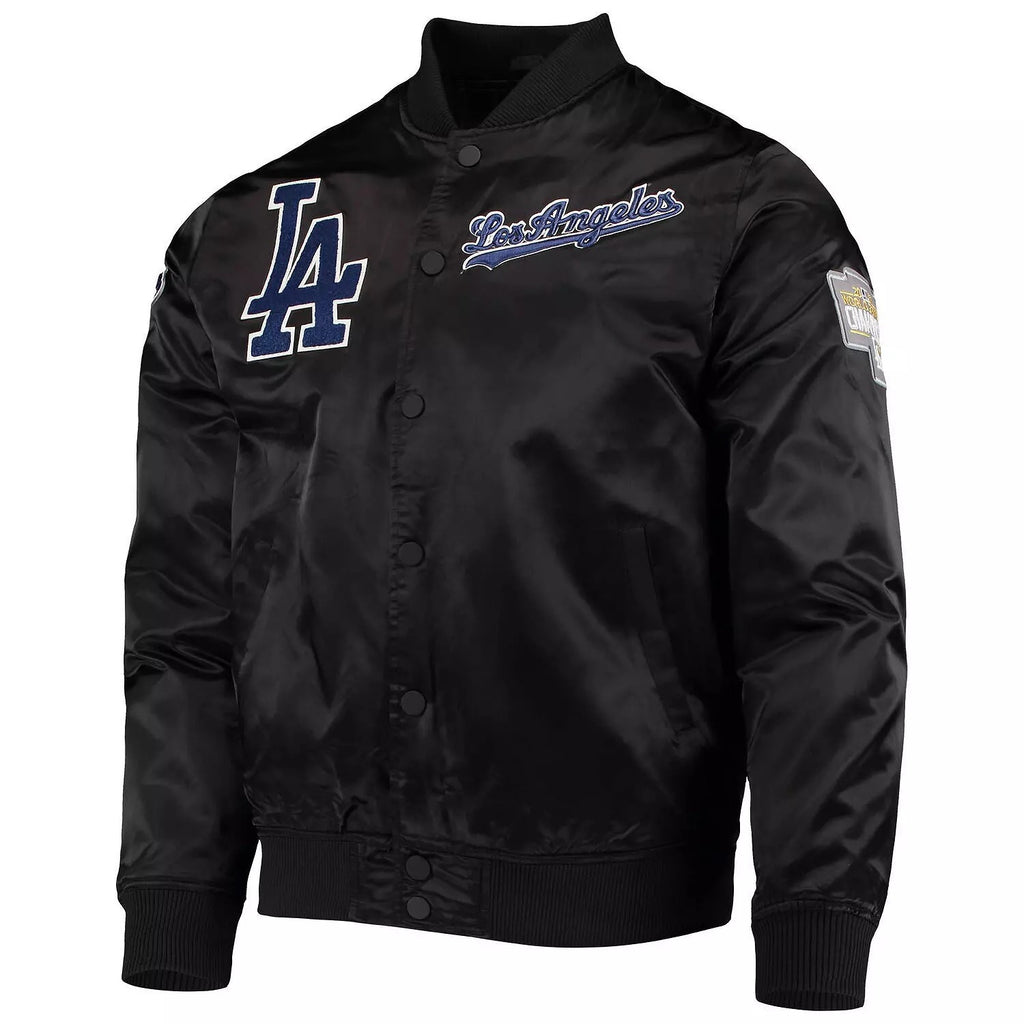 LA Dodgers Wordmark Black Varsity Jacket WorthVee