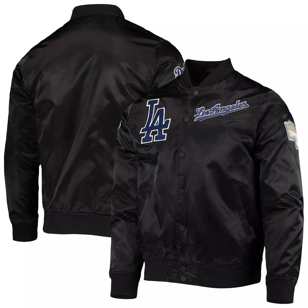 LA Dodgers Wordmark Black Varsity Jacket WorthVee