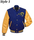 LA Rams Blue and yellow Varsity Jacket WorthVee