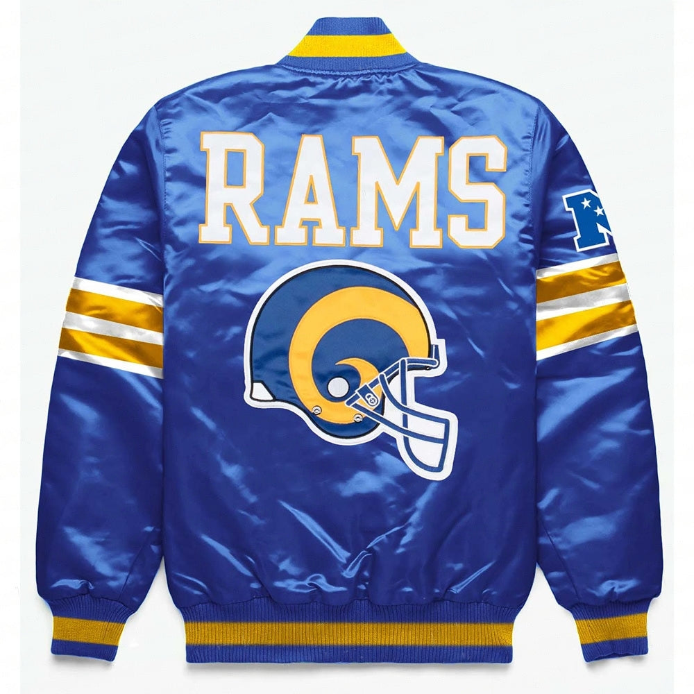 LA Rams Exclusive Blue Satin Jacket WorthVee