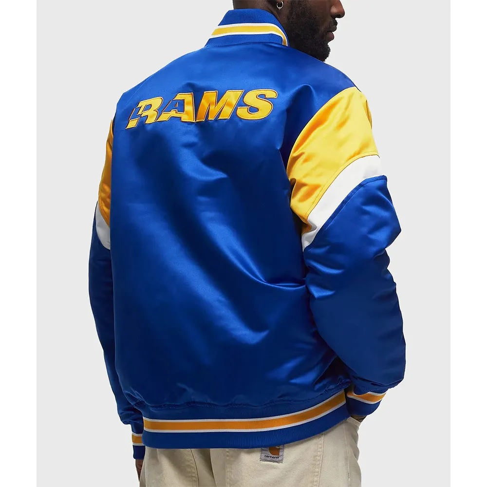 LA Rams Heavyweight Royal Satin Jacket WorthVee